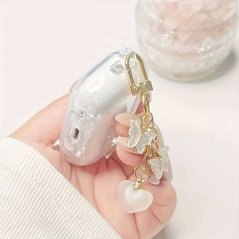 Bling Glitter Soft TPU Pro/Pro2 With Heart Butterfly Pendant Case For 4/3 Earphone Protective Cover