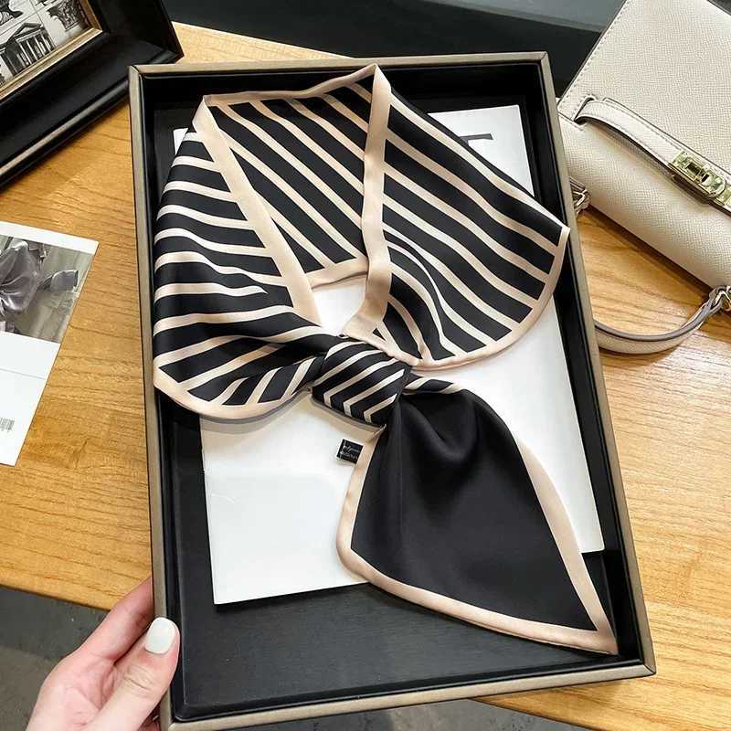 Spring/Summer 13*76cm Long Headband Fashion Ribbon Decorative Luxury Imitation Silk Scarf Womens Occupation Neckerchief W250602