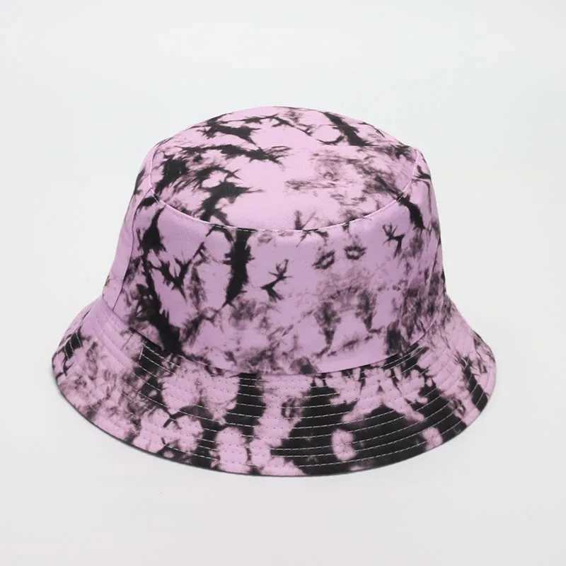 Bucket Hat Women Men Summer Reversible Print Cotton Sun Protection Fisherman Cap Panama Hat Bob Hat Hip Hop Kpop Dance Fashion W250602