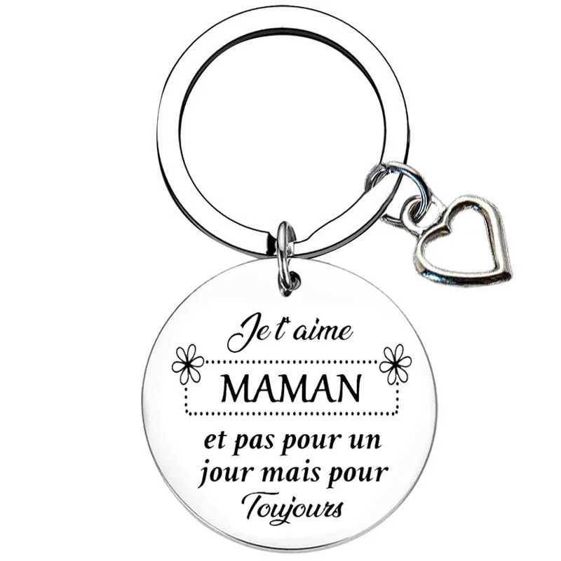 French Mama Bear Gifts for Mom Gifts for Her Moms Birthday Gifts for Women Wife. Keychain for mother. XJ250602
