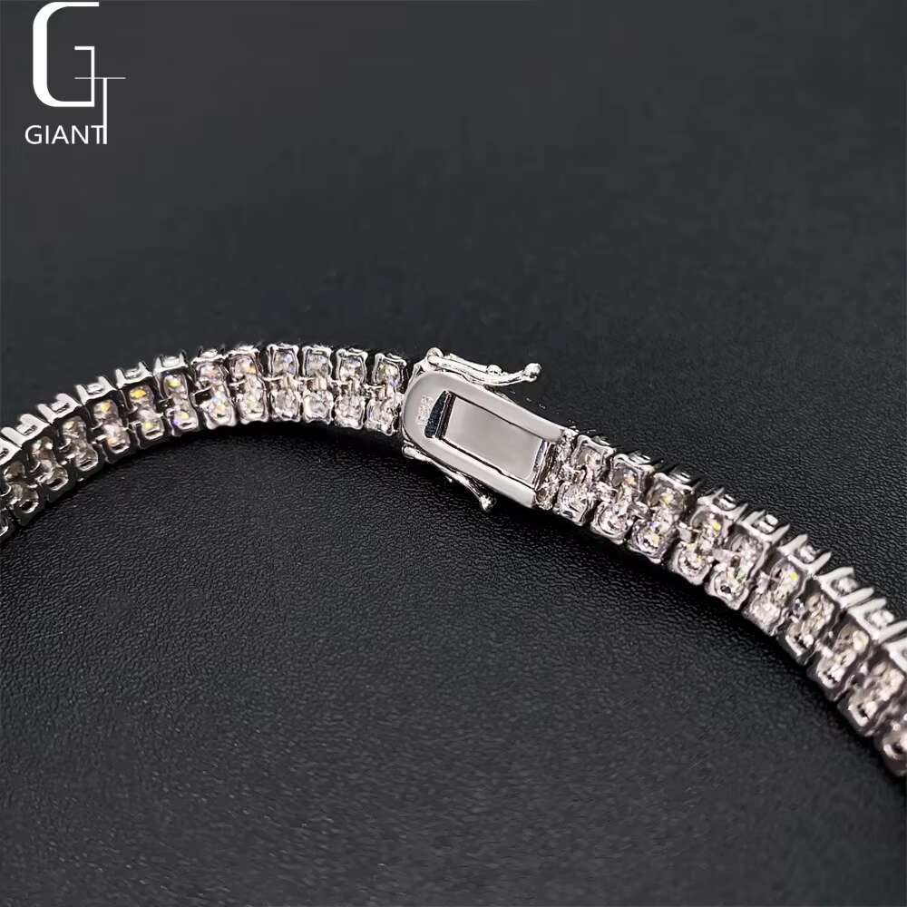 New Design Bracelet Iced Out Hip Hop Jewelry 925 Silver Moissanite Diamond Bracelets Tennis Chain Bracelets Unisex