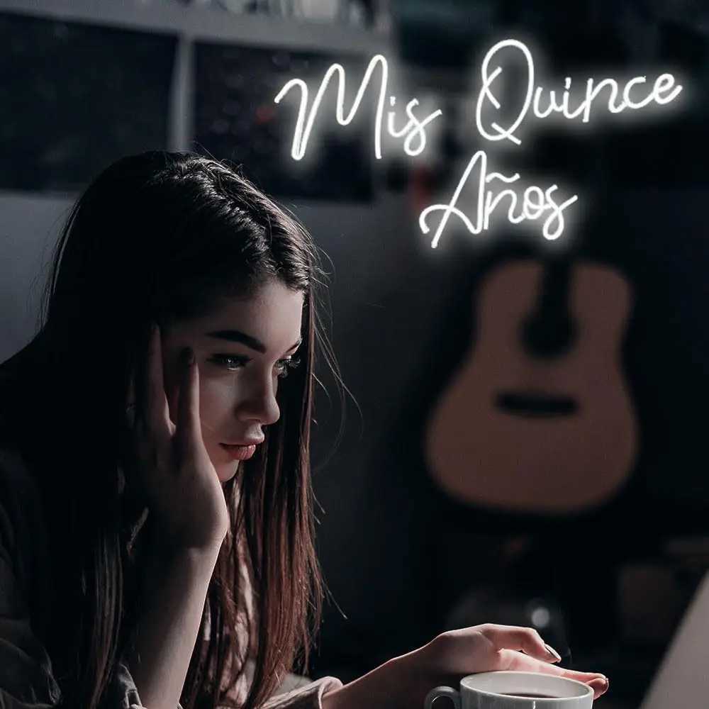 My Fifteen Years Neon Sign USB Dimmable LED Neon Light for Wall Decor White Quinceanera Neon Birthday Gift Quince Light Up Sign XJ250602