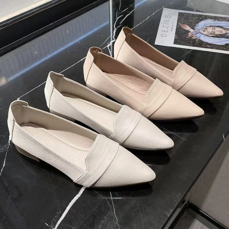 Size JOZHAMTA 34-40 Women Pumps Real Leather Sexy Solid Thick Heels Shoes For Woman Casual Loafers Office Lady Daily Footwear da04