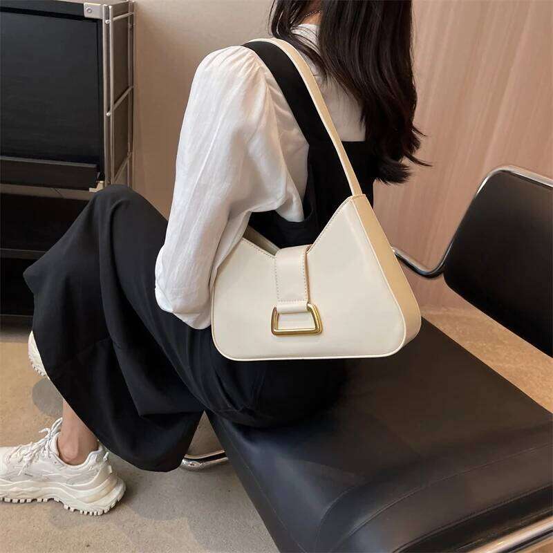 Women's Bags Designer MOODS Branded Shoulder Bags For Women 2023 Designer Purse And Handbags Pure Color PU Leather Underarm Side Bag Sac A Main
