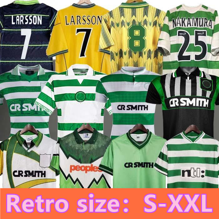 Retro Vintage Soccer Jerseys celticfc 78 80 84 86 91 92 94 96 97 05 06 football shirts Celts LARSSON SUTTON NAKAMURA KEANE Classic 1991 1994 2005 2006 DALGLISH