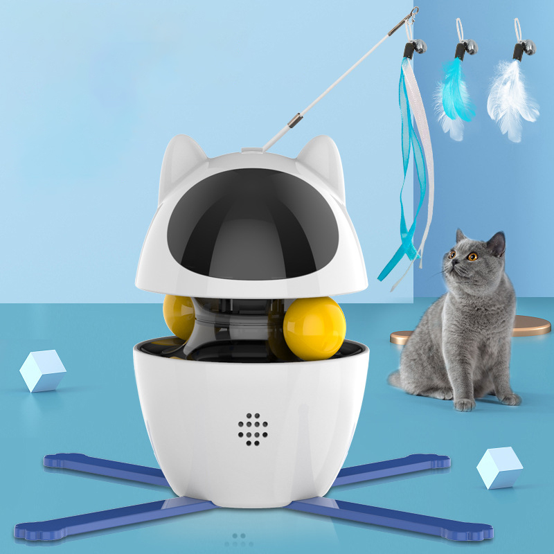 Automated Kitty Distractor: Smart Laser & Vibrating Feather Plaything