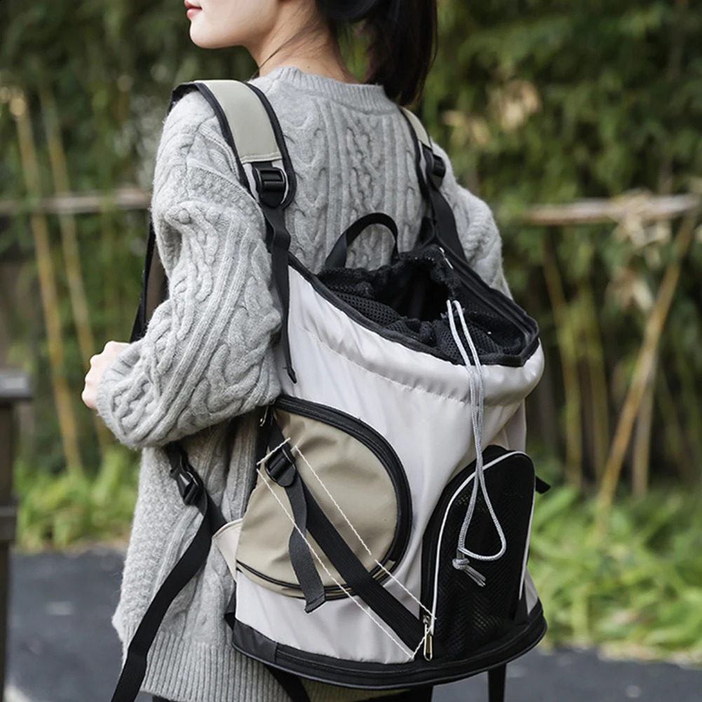 Large Capacity Cat Backpack Adjustable Strap Pet Carrying Bag Breathable Portable Outdoor Travel Small Cat Dog Backpack 250526