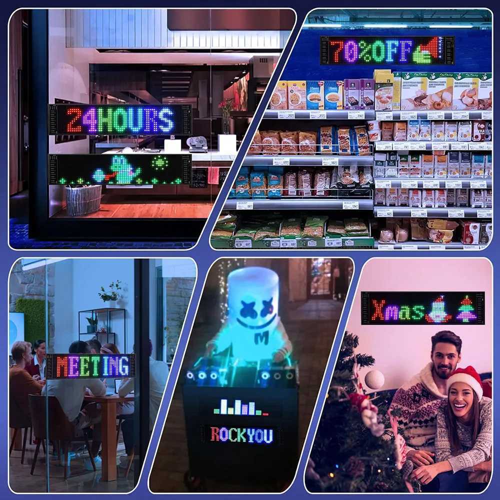 Car dvr Demon Eyes DIY Programmable Flexible LED Display for Car LED APP LED Matrix Pixel Panel Night Light Truck Accessories R250529