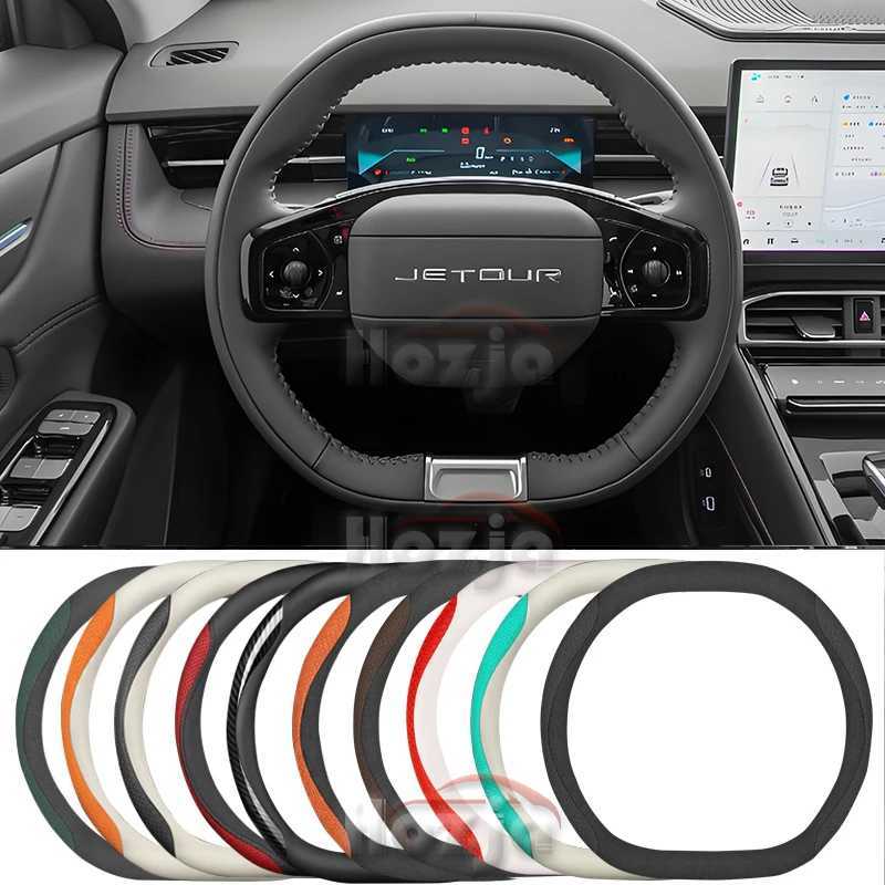 Leather Car Steering Wheel Cover for Jetour Dashing Pro Plus Max 2021 2022 2023 2024 2025 Non-slip Car-styling Auto Accessories R250603