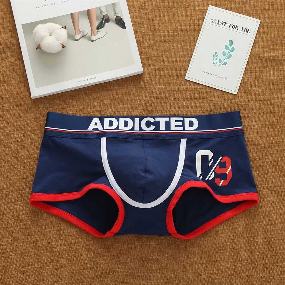 Brand Mens Cotton Underwear Low Waist Sexy Trendy Briefs Comfortable Sweat-Absorbent Antibacterial Boxer Shorts Underpants W250603