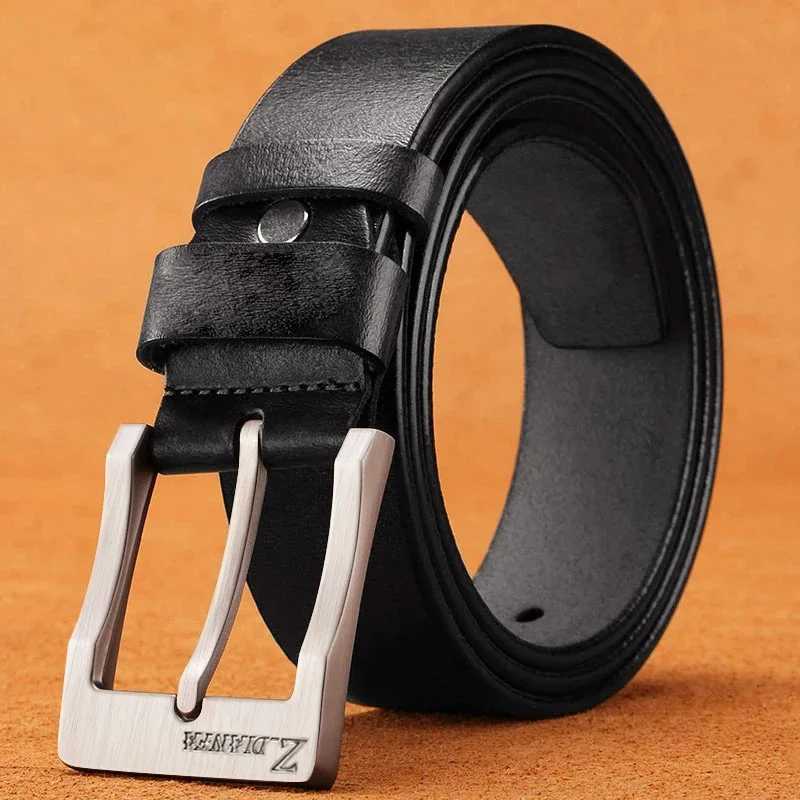 Leather Mens Belt Fashion Metal Alloy Pin Buckle Adult Luxury Brand Jeans Business Casual Waist Male Strap Brand XJ250602