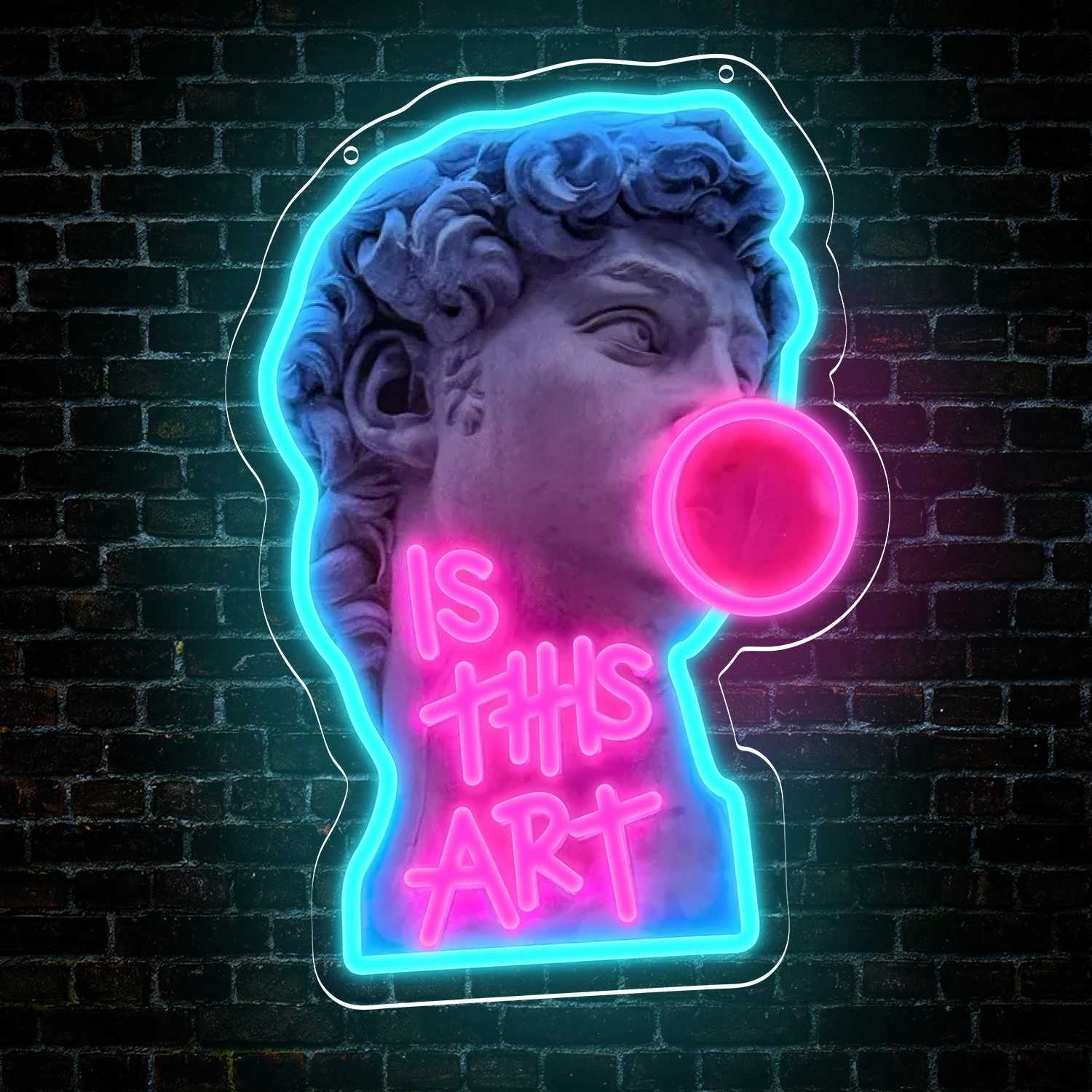 This is an art David sculpture LED neon sign suitable for home party bar bedroom decoration UV printed USB power supply XJ250602