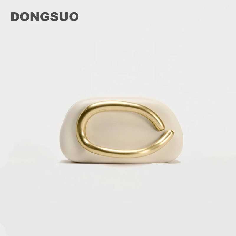 Gold Closure Box Clutch Bag for Women Evening Wedding Party Cute Purse Bag Handbag 2024 New W250602