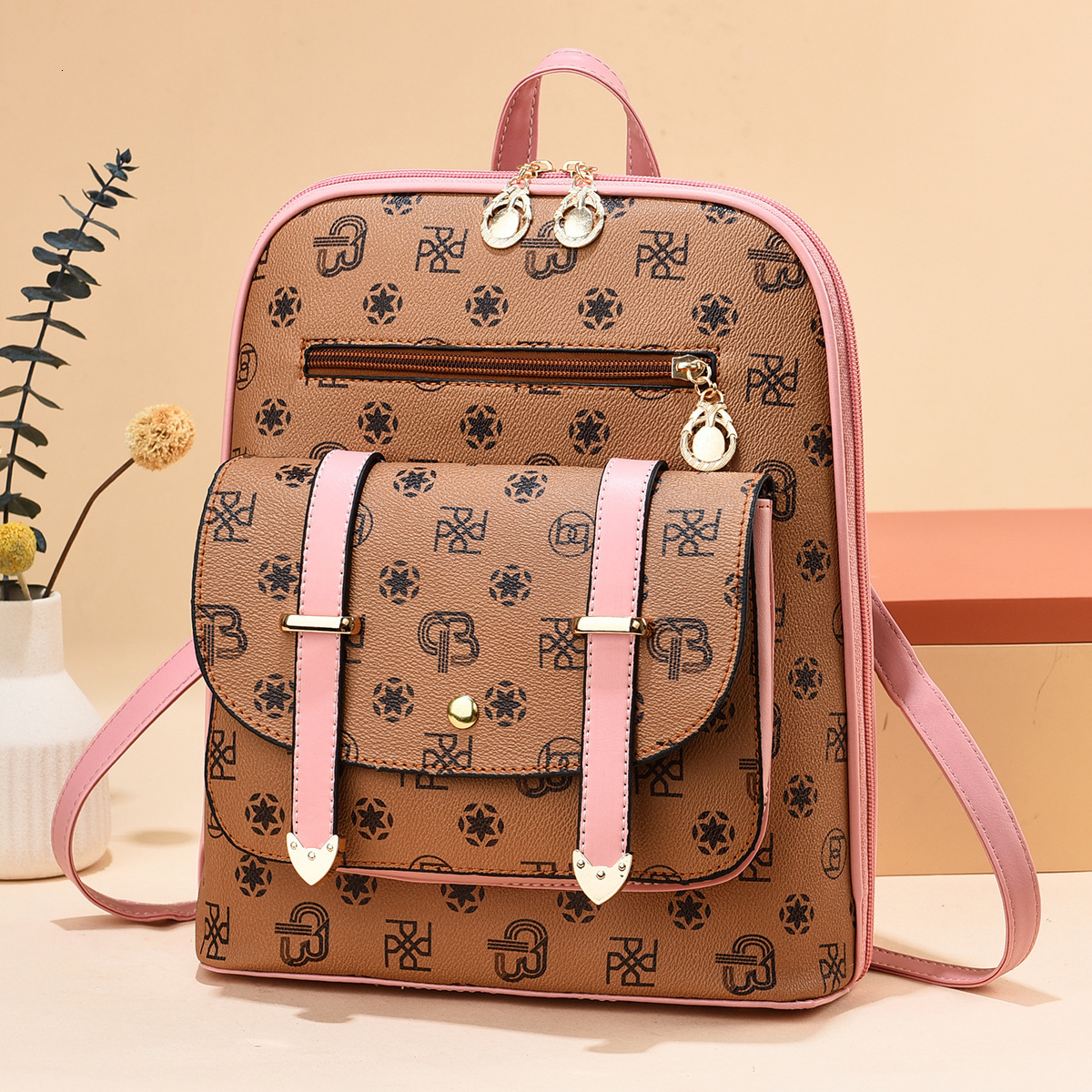 Free Shipping Super Outdoors Sparkling Material Women's Backpack New Fashion Versatile Trendy Large Bag Casual Designer Bag Niche Backpack Wholes