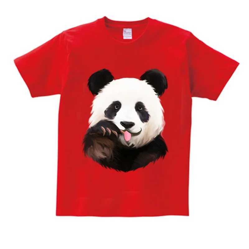 Cartoon Panda 2024 Kids Cotton T-shirt Boys and Girls Tops T-shirt Short-sleeved Childrens Summer Casual Clothes Kids T-shirt T250603