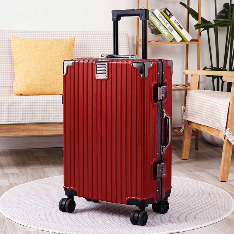 Luggage Female Student Aluminum Frame Trolley Case Male 20 Inch Password Universal Wheel Luggage Large Capacity