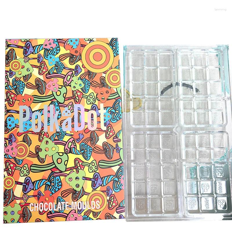 Storage Boxes In Stock Mold For Chocolate Bars Polka Dot Compitable With 4G 4grams Polkadot Mushroom Bar Packaging Moulds