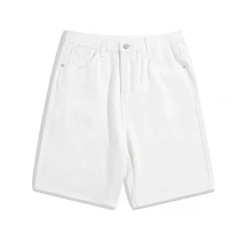 Retro Loose Jeans Shorts Mens Harajuku Punk High Waist Jeans Shorts Mens Casual Cotton Summer High Waist Loose Fit T250603