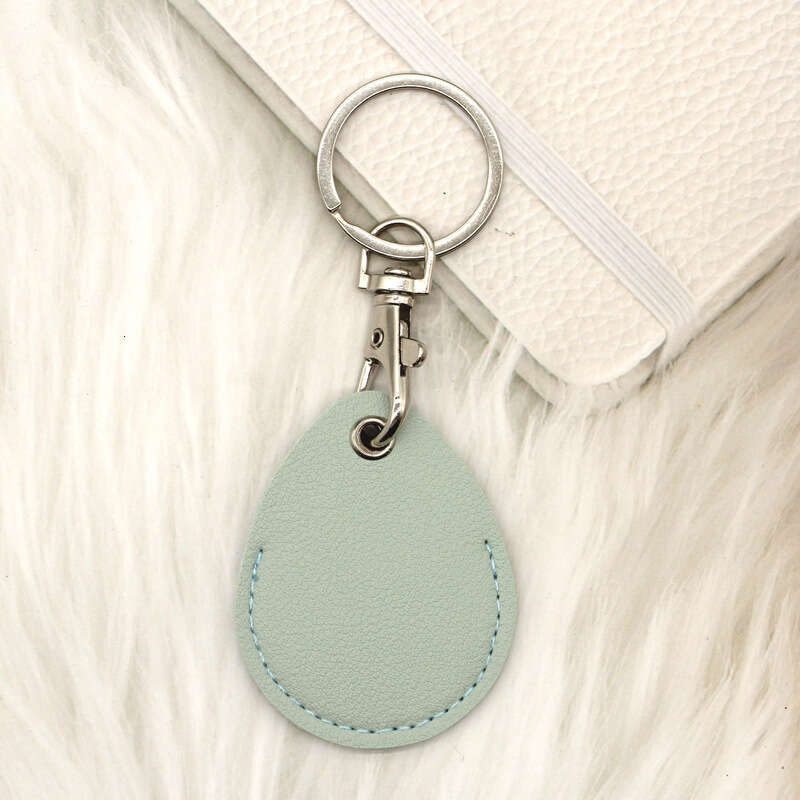 Control Rectangular Water Drop Shape Keychain Community Access Protector Square Elevator Leather Card Holder