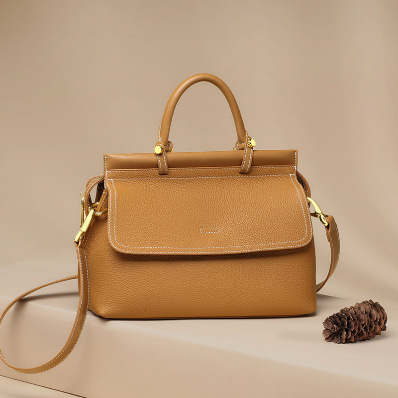 Light Luxury High-end Designer Bag 2025 New Summer Genuine Leather Fashionable Handheld Women's High-quality Large Capacity Single Shoulder Cross