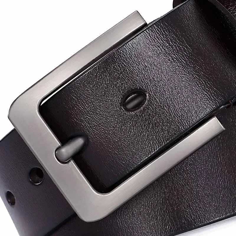 High Quality Real Genuine Leather Pin Buckle Mens Belts Waist for Jeans Plus Size LONG Large 130 140 150 160 170 cm Men BeltsXJ250602