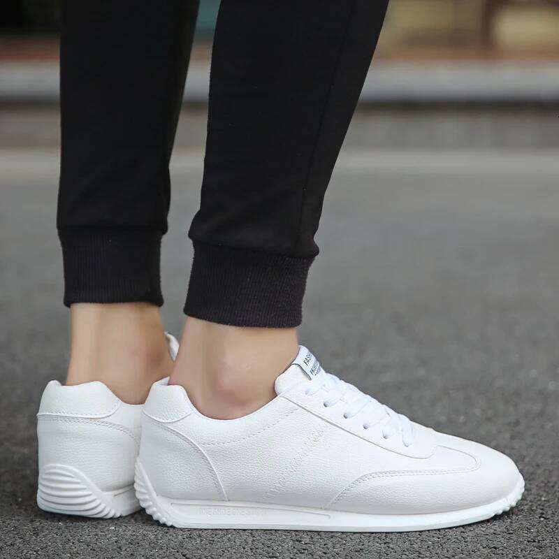 QZHSMY Leather Shoes Trend Casual Shoe Italian Breathable Leisure Male Sneakers Non-slip Footwear White Men Loafers