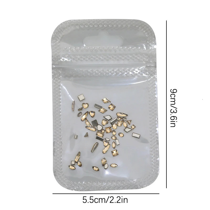 50pcs Nail Mini Glass Charming Sparkling Crystal Rhinestones Collection Mixed Color Manicure Decorations Accessories 250528