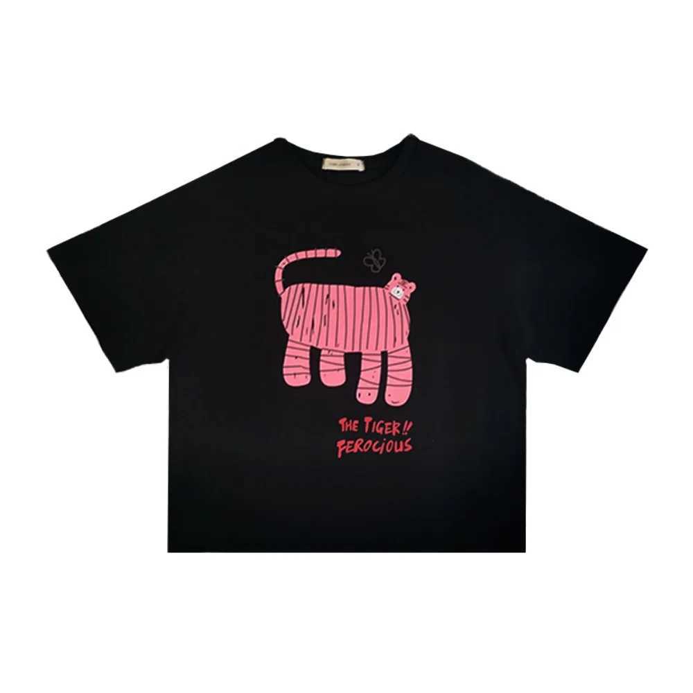 2025 new short-sleeved T-shirt for boys and girls in summer loose casual tops fashionable and versatile summer wear T250603