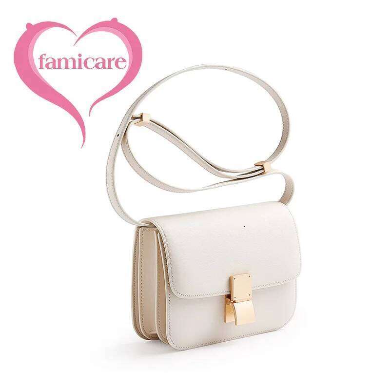 Women Shoulder Female Split Leather Ins Vintage Messenger Lady Small Square Palm Texture Printing Box Flap Underarm Bag