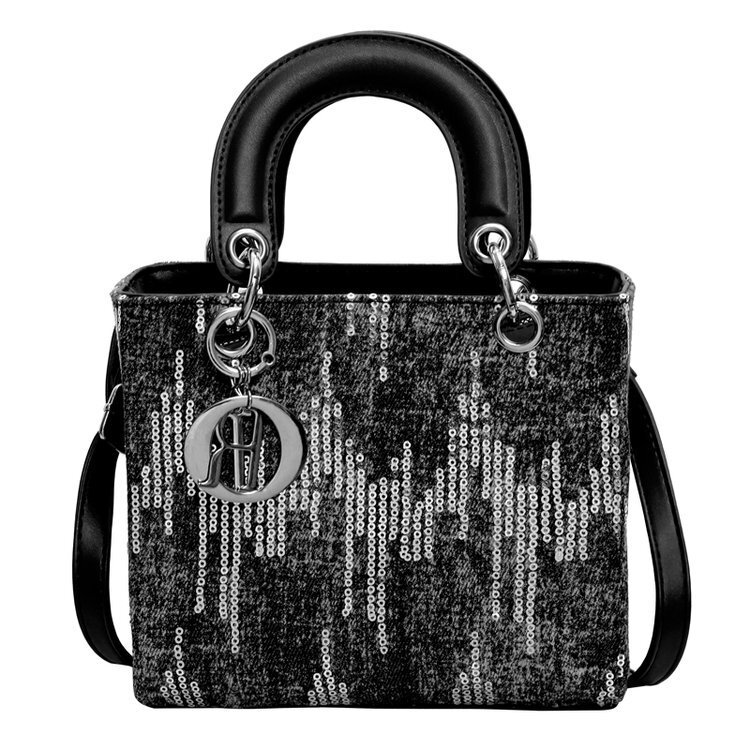 Free Shipping Exquisite And Fashionable Handbag For Women Versatile Denim Fabric Bag Designer Princess Diana Bag High-end And Trendy Diagonal Cross Wo