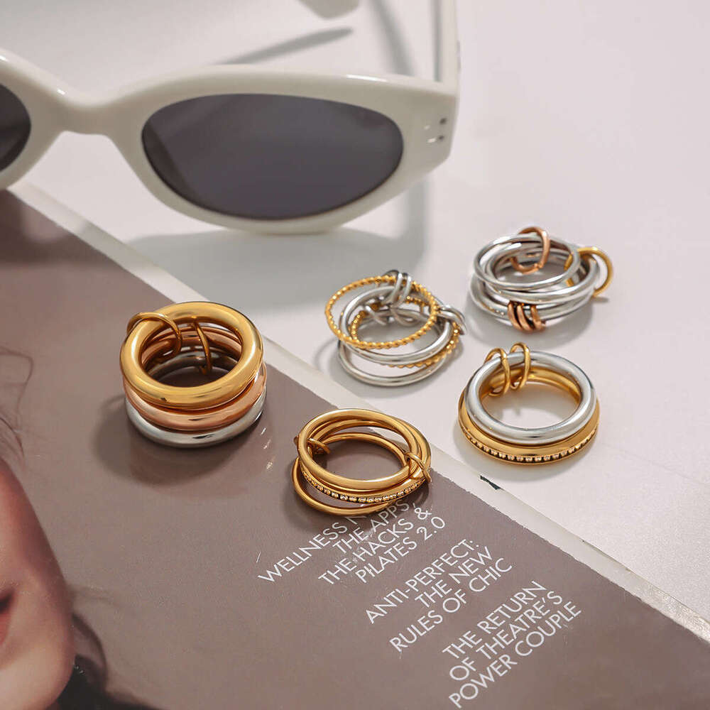 jedding stainless layered finger titanium steel nonfading jewelry niche design rings