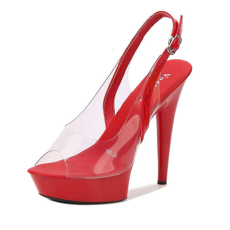 Super High Heels Hentian Fashion Sexy Peep Toe Shoes Nightclub Stiletto High Heels 13Cm Sandals Women Runway Platform High Heels