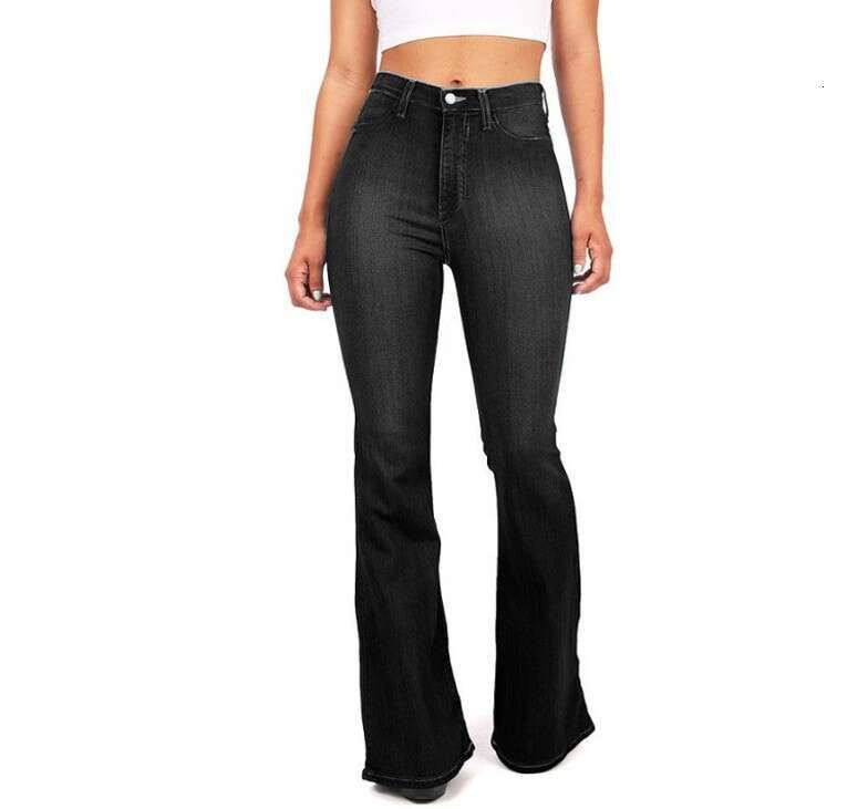 High Waist Flared Jeans For Women Spring Autumn Wide Leg Slimming Long Bell Bottom Pants Summer B5