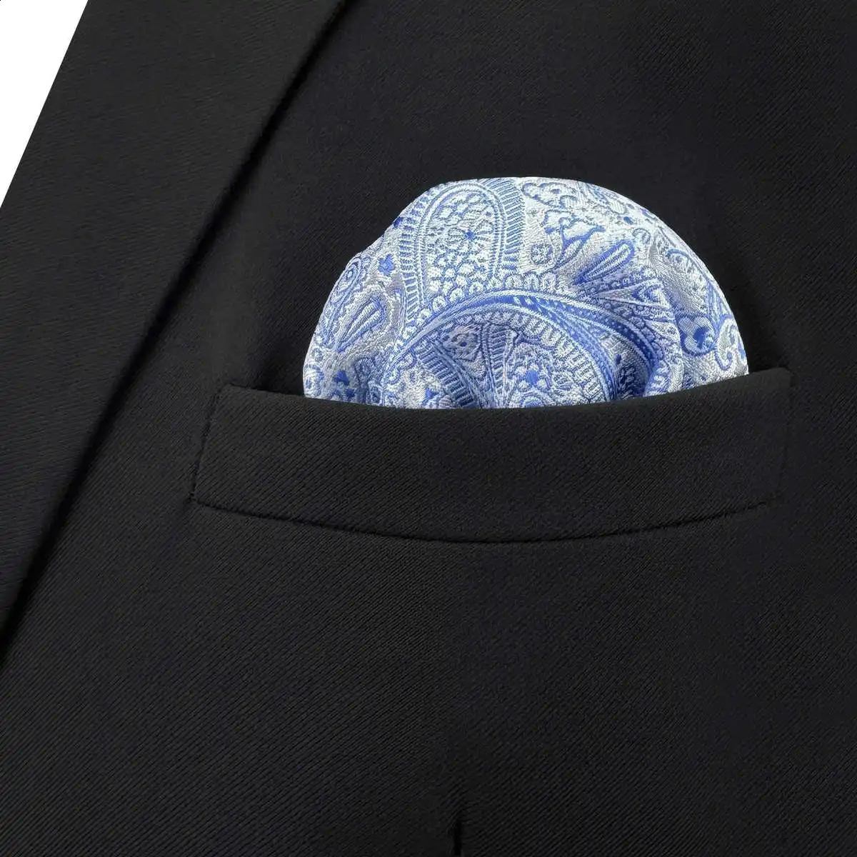 Colorful Mens Pocket Square Multicolor Dot Paisley Classic Wedding Silk Handkerchief Business Jacquard Hanky 250528