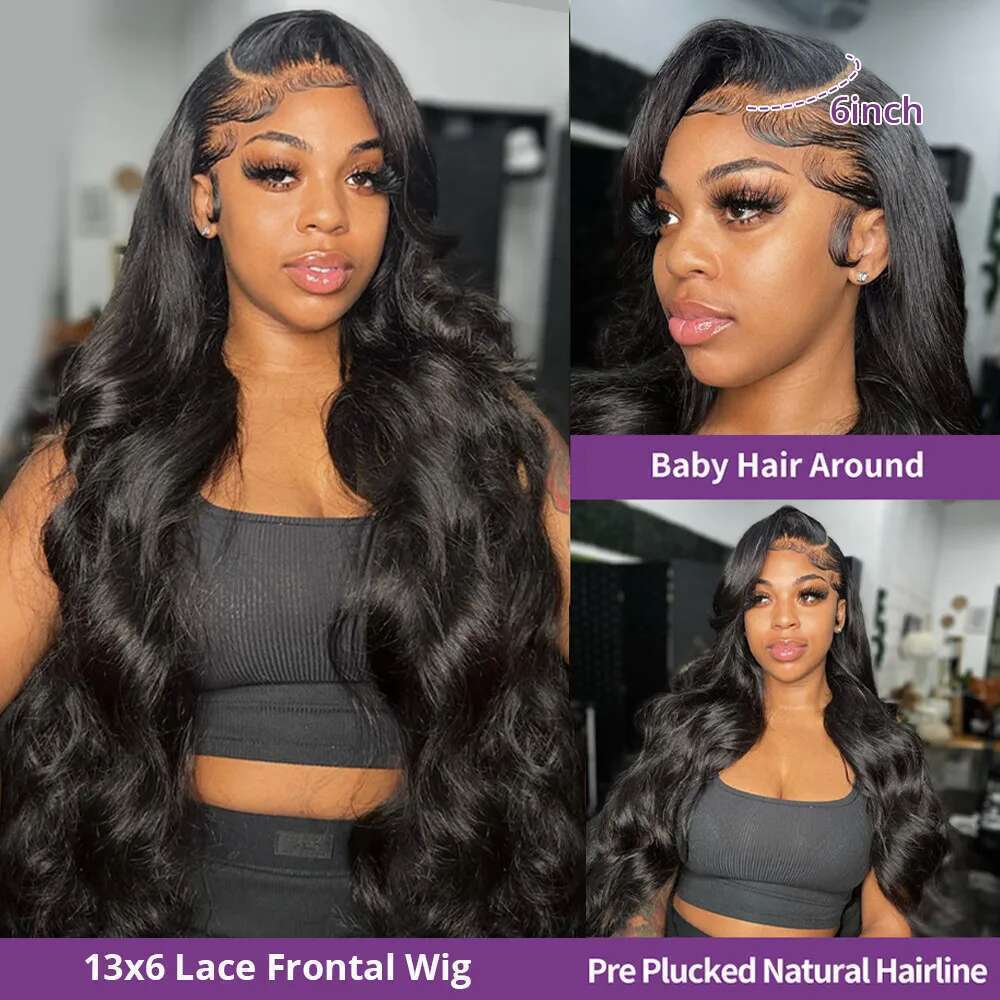 13x6 Hd Frontal 13x4 Body Wave Wigs For Black Women 30 40 Inch Lace Front Human Hair Wig