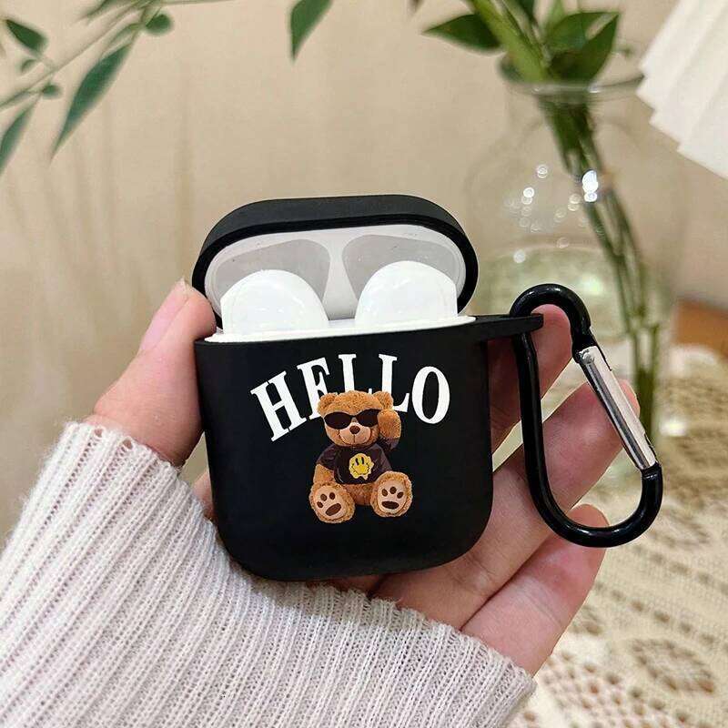 Bear Printed for Pro Case Silicon Headphone Funda Apple Pro2 Air Pods 4 3 2 1 Protective Charing Covers