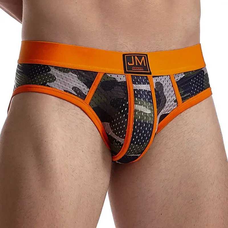 Mens Underwear Briefs Underpants Nylon Low-rise Mesh Breathable Camouflage Mens Briefs Swimwear Shorts W250603