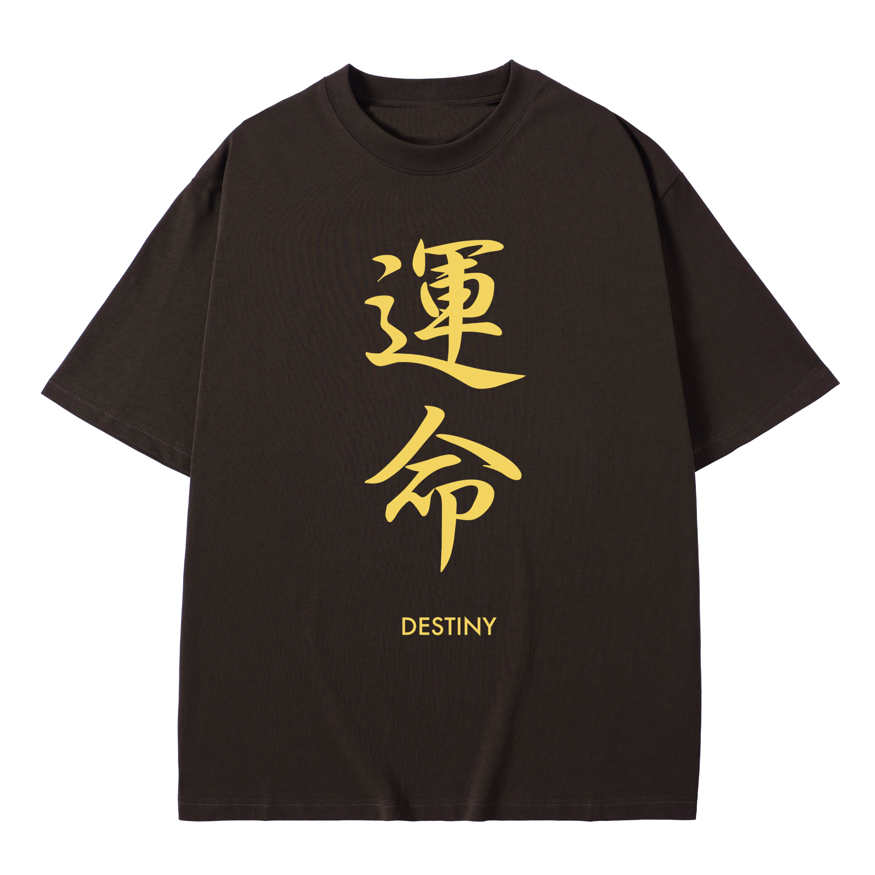 T-shirt men's top designer cotton T-shirt Calligraphy characters short sleeved clothing high-quality fashionable T-shirt