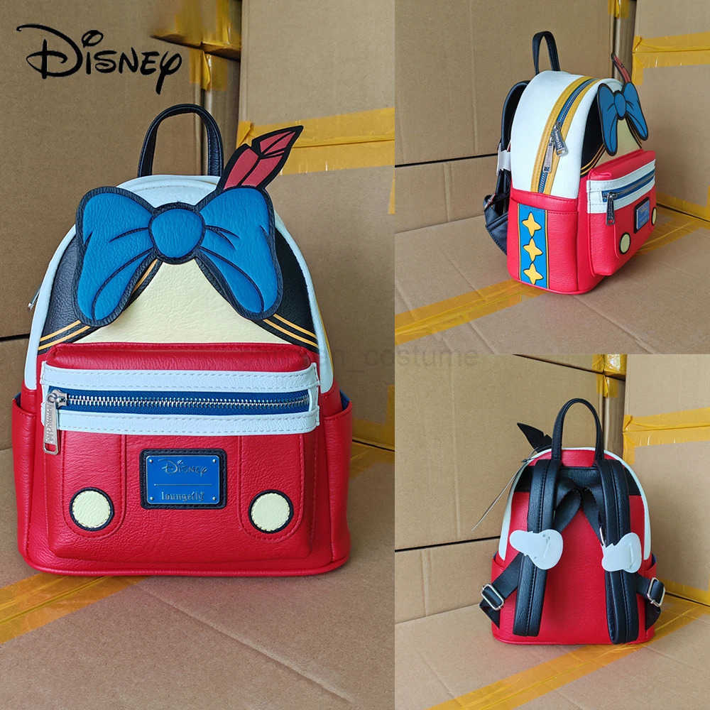 Disney Loungefly Stitch Mickey Minnie Sullivan Cartoon Summer Travel Backpack Double Shoulder Backpack Girlfriend Gift W250620