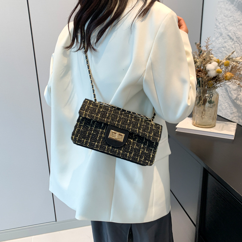 Top brand high-quality new free designer bag cross-border fashion texture shoulder bag new fashion chain slanted square bag new free designer bag