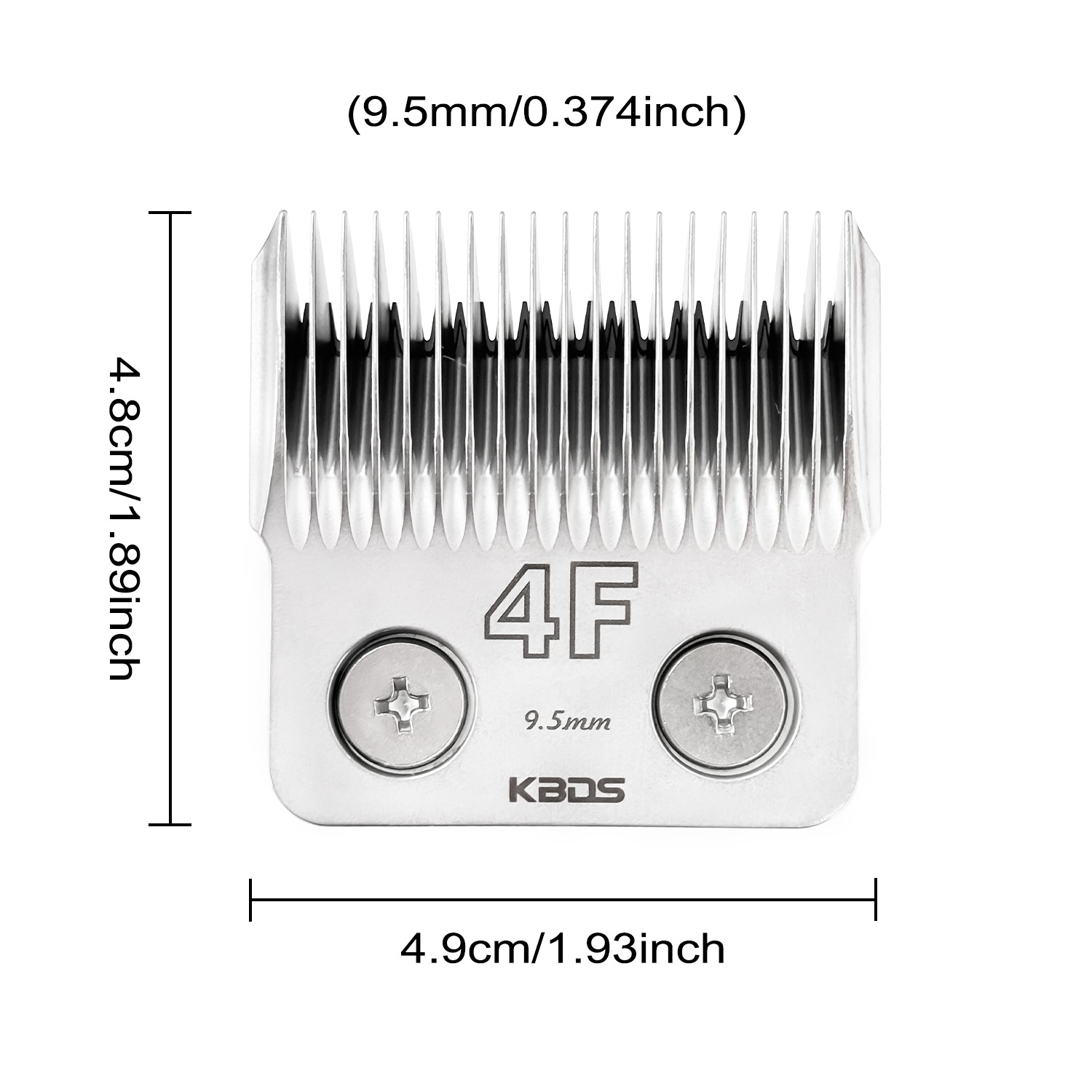 KBDS D-Series 4F Ceramic Detachable A5 Pet Dog Grooming Clipper Blades (3/8" - 9.5mm),Compatible with Most Andis,Oster A5 Wahl KM Series Clippers