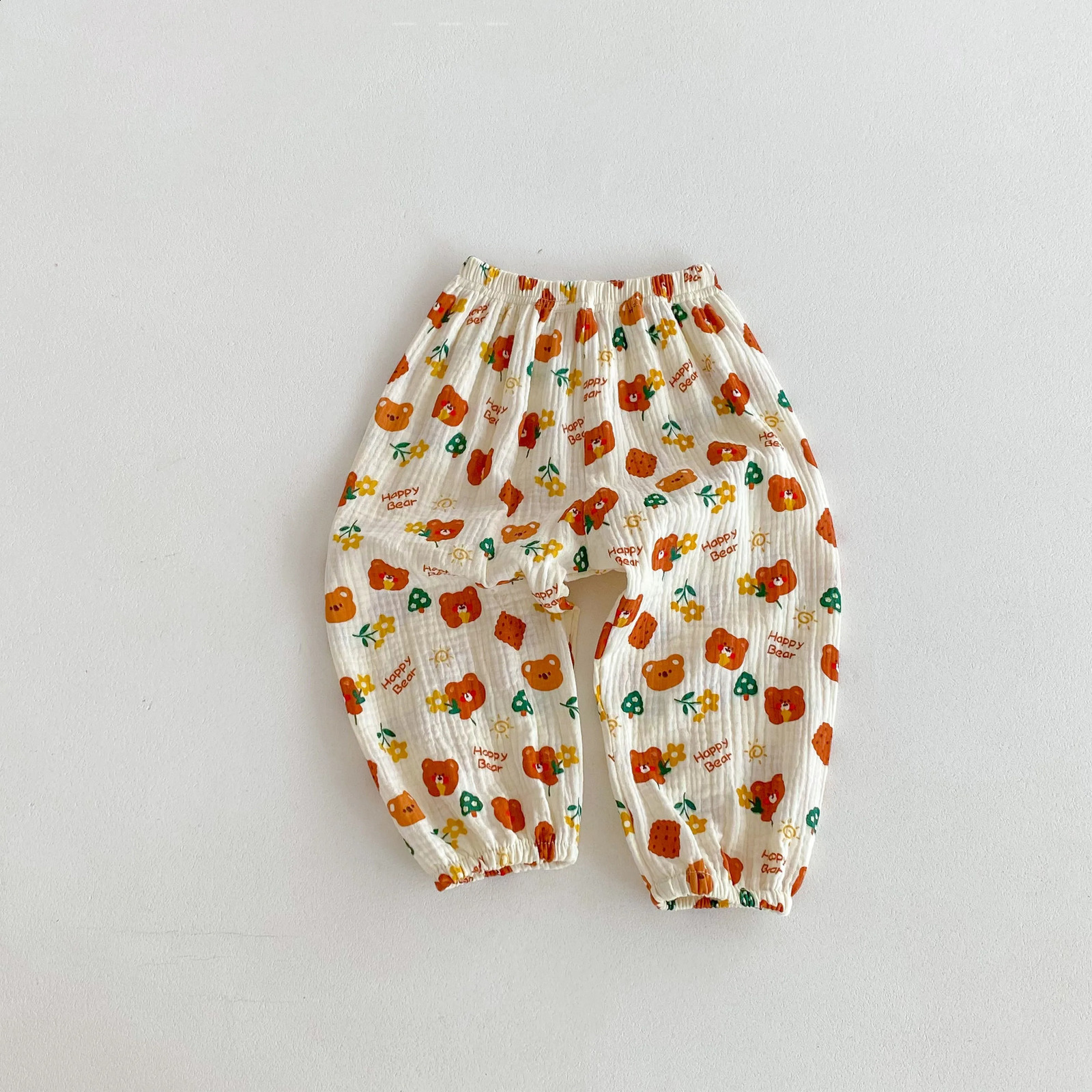 Baby Boys And Girls Summer Clothing Childrens Anti Mosquito Pants Loose Casual Printed Cartoon Trousers Kids Clothes Harem Pant 250526