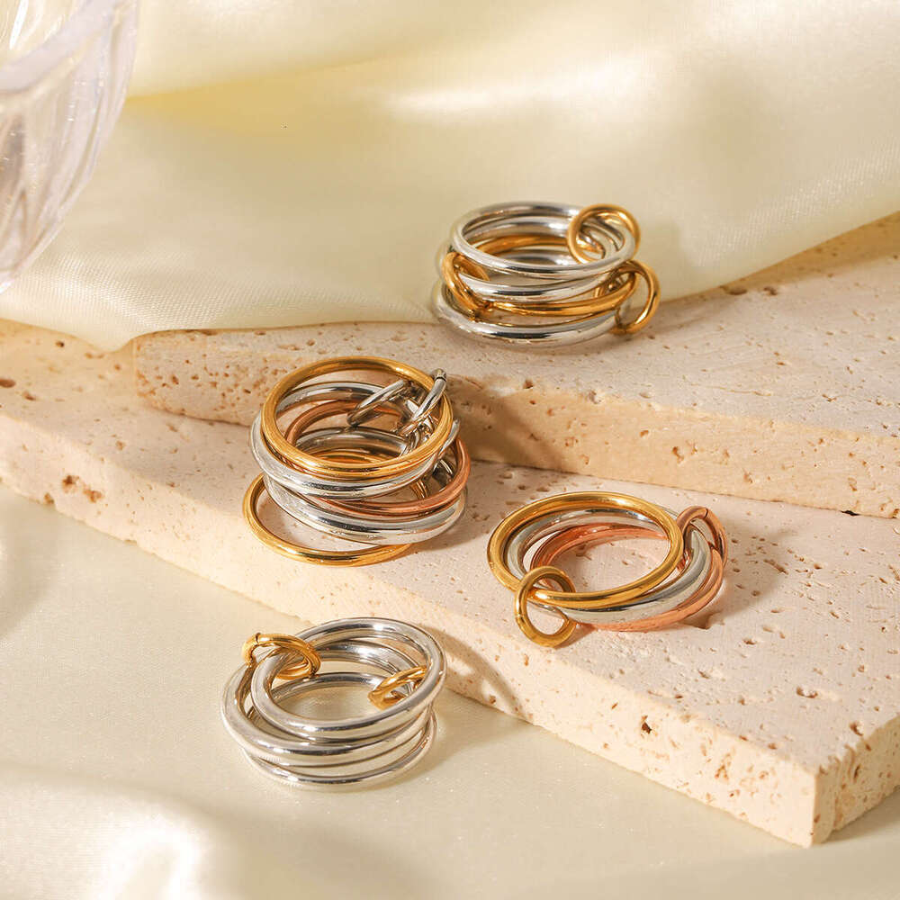 stainless stacking plain band ins style highend feel nonfading titanium steel jewelry rings