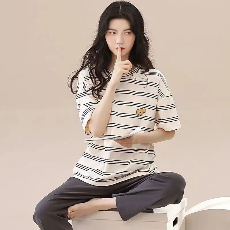Womens Pajamas Loungewear Set Womens Spring Summer Loungewear Can Be Worn Outside Plus Size Loose Casual Loungewear 250530
