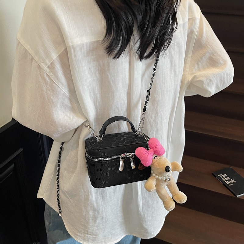 designer 2025 Summer New Trend Versatile Chain Box Bag for Women, Textured Fashion Single Shoulder Crossbody Handbag Small Square Bag