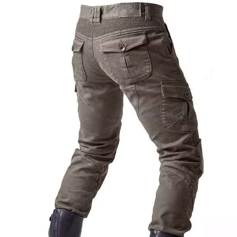 Cycling Jeans Motorcycle Anti-Fall Protective Breathable Wear-Resistant All-Season Work Pants Men's B5