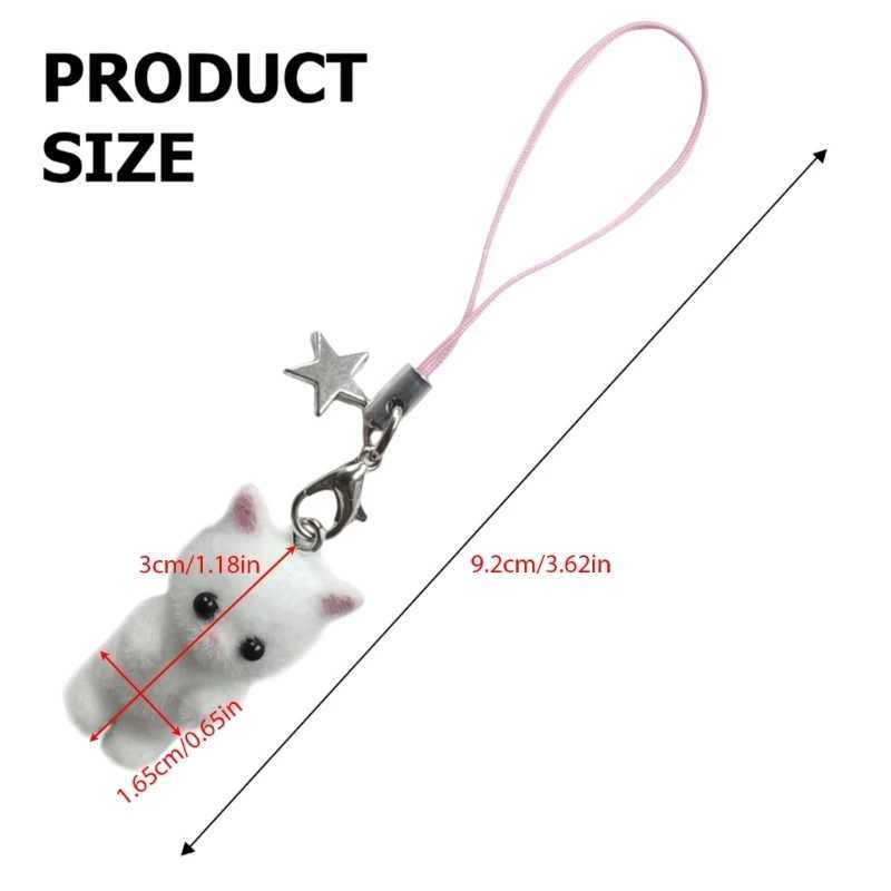 17 Styles Phone Ornament Cellphone Chain Keyring Bag Pendant 3D Keychain for Bag Purse Phones Earphones and Keychains XJ250602