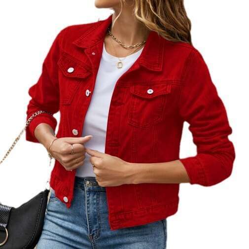 Fashion Slim Fit Turn-Down Collar Denim Jacket B5