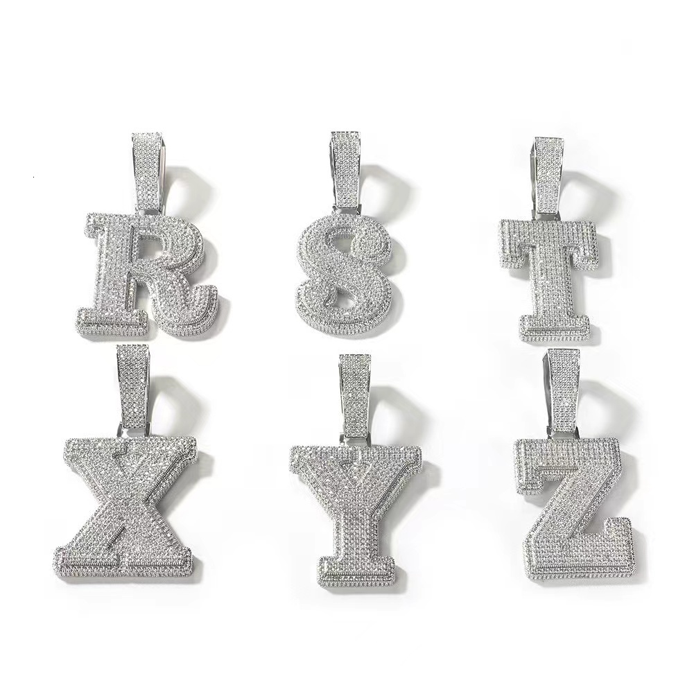 Fine Jewelry Custom Pendant Iced Out VVS Moissanite Diamond Pendant Hip Hop Gold Plated 925 Sterling Silver Letter Pendant Men