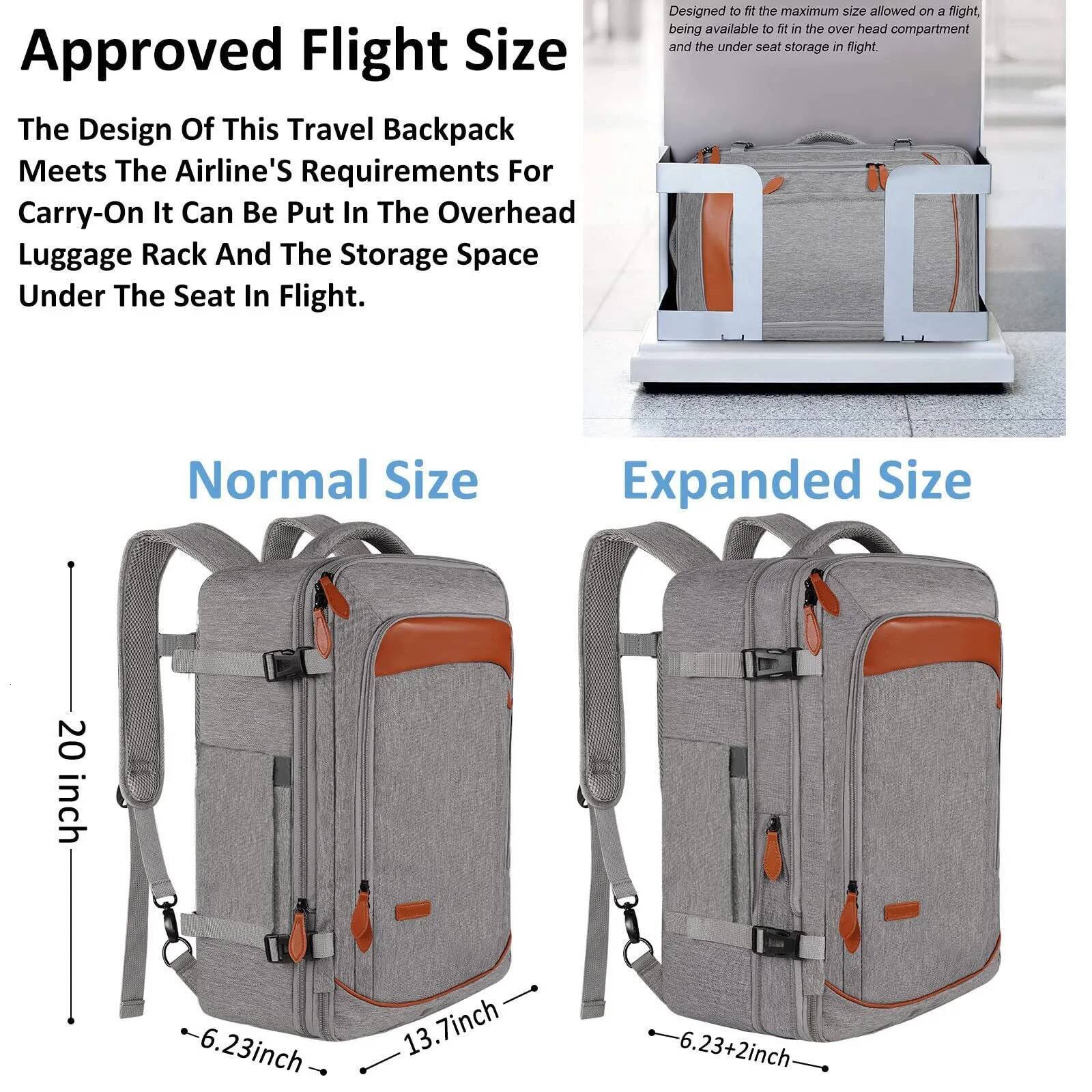 Capacity Travel Expandable Large Suitcase Backpacks With 4 Packing Cubes Water Resistant Lage Daypack Backpack Mochila